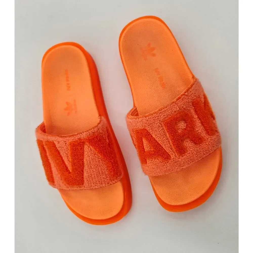 Adidas IVY Park Terry Slides Mens 7 Orange Beyonce Sandals